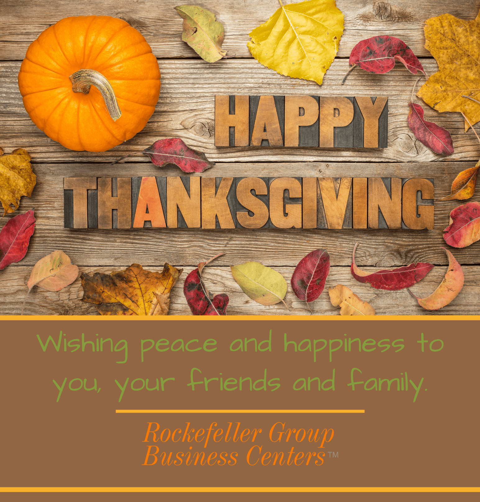 Happy Thanksgiving From Workspace by Rockefeller Group
