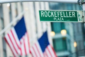 Rockefeller Plaza Street Sign