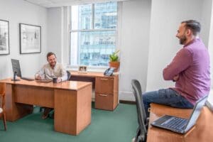 Shared office space in Rockefeller Center